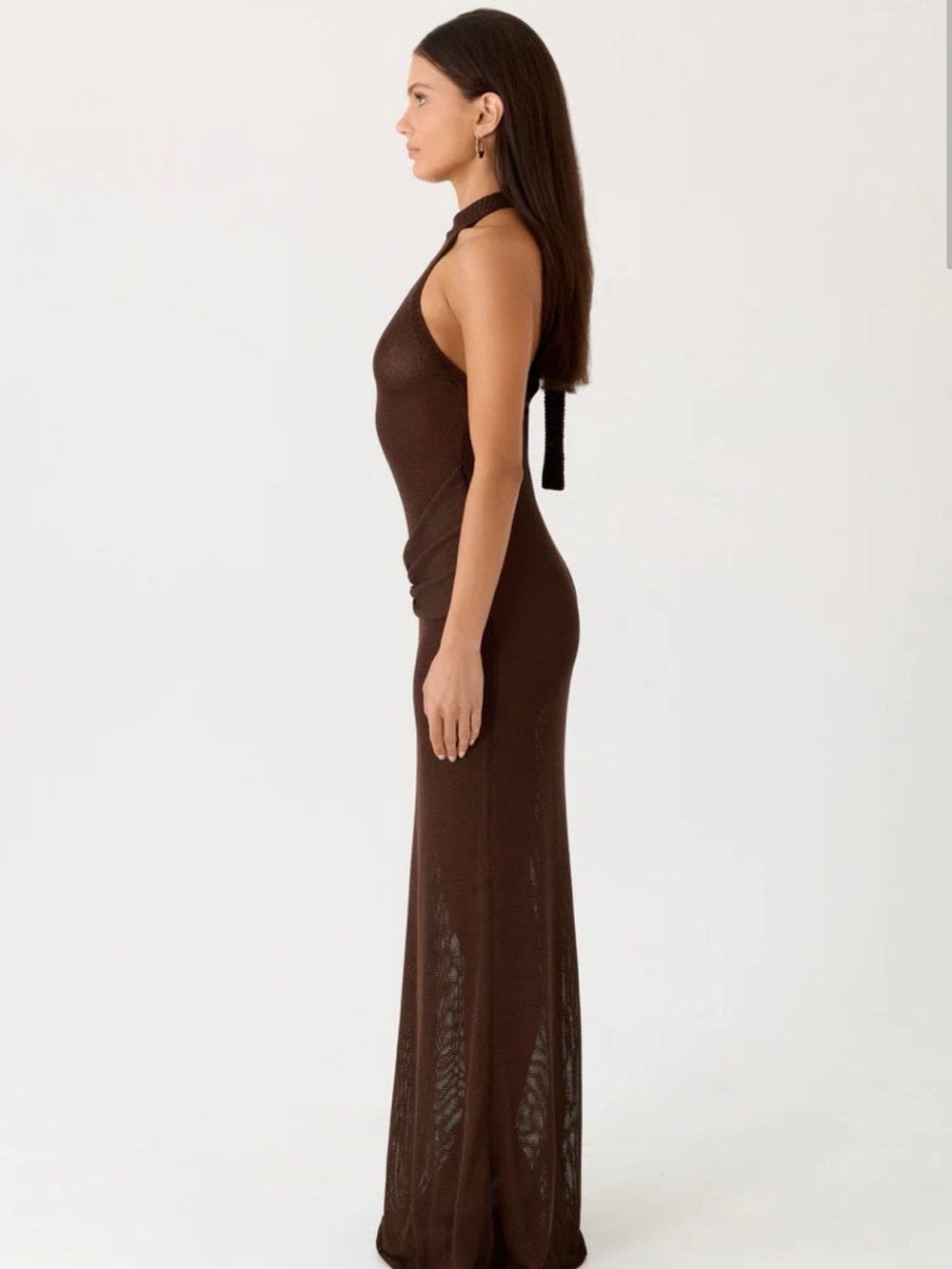 Peppermayo Saoirse Knit Maxi Dress - Chocolate - Picture 4 of 5